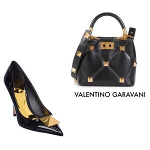 VALENTINO Small Rockstud Leather Shoulder Bag